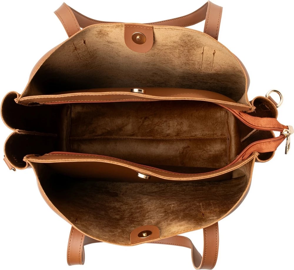 Çantë tote Lucky Bees, ngjyrë tan, 1257