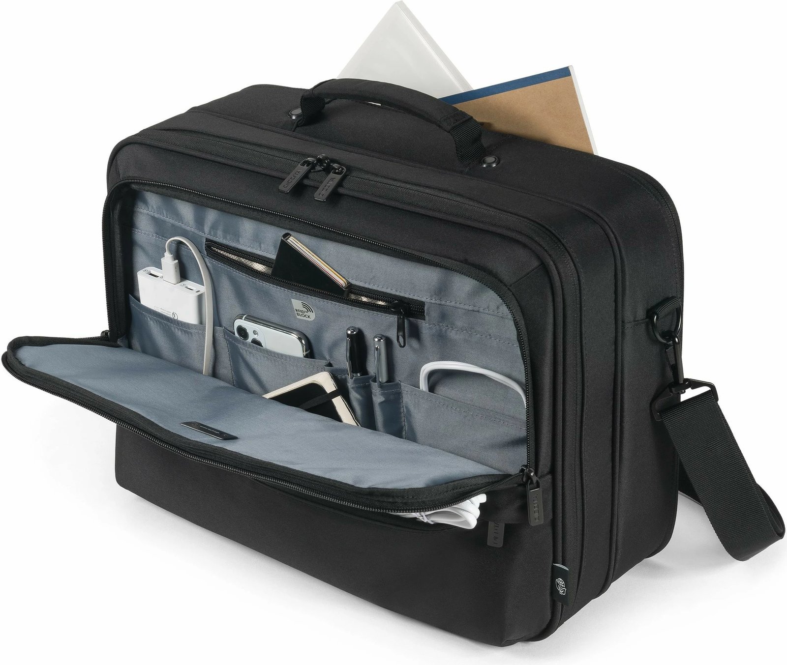 Çantë DICOTA D32032-RPET, 16", rrip shpatullash, e zezë