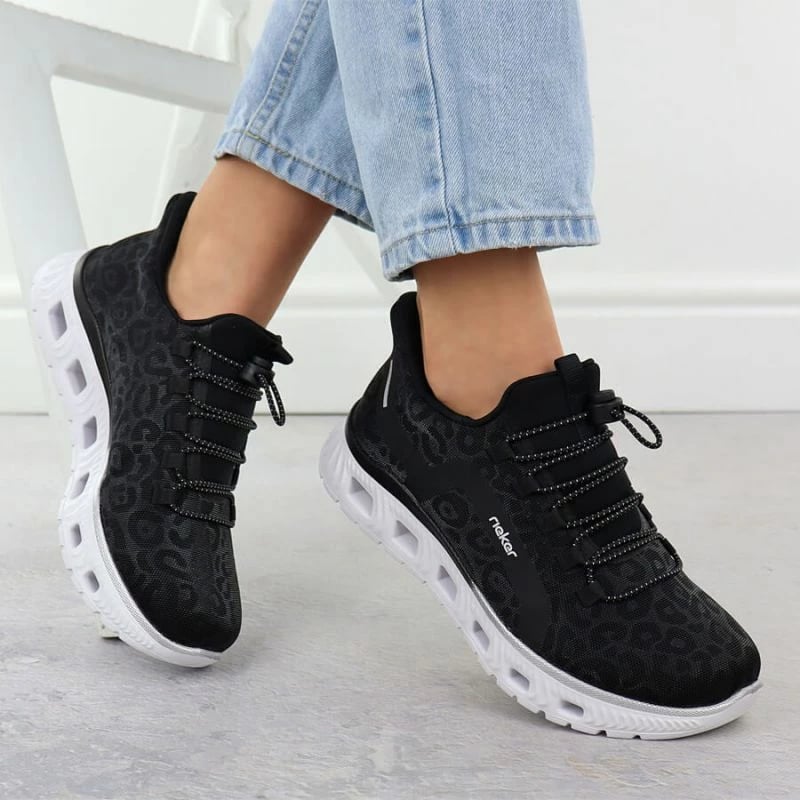 Këpucë lifestyle për femra Rieker, të zeza