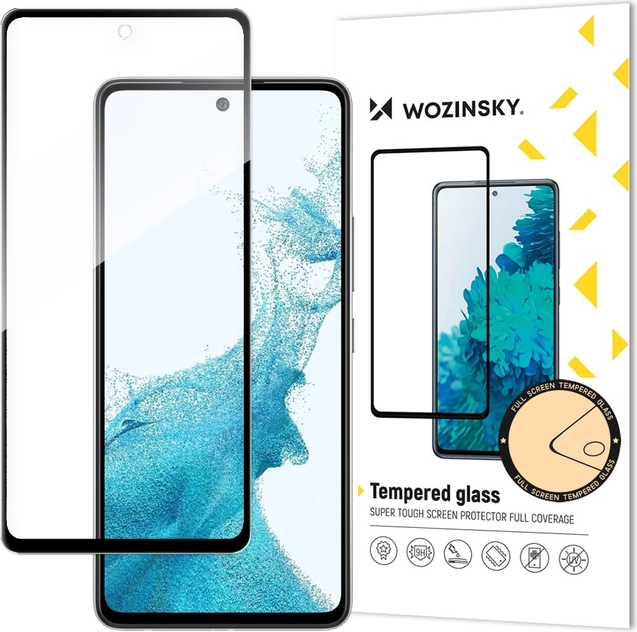 Xham i temperuar Wozinsky Super Tough Full Glue me kornizë, për Samsung Galaxy A53 5G, Zi