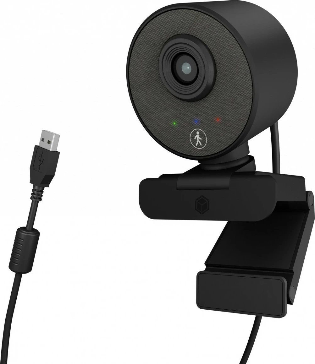 Webcam IcyBox IB-CAM501-HD, Full HD 1080p, mikrofon i integrum, autofokus, kënd i gjerë, e zezë