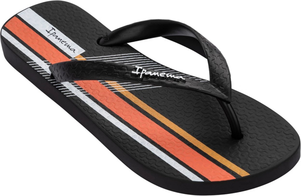 Flip-flopa për meshkuj Ipanema, zi-portokalli