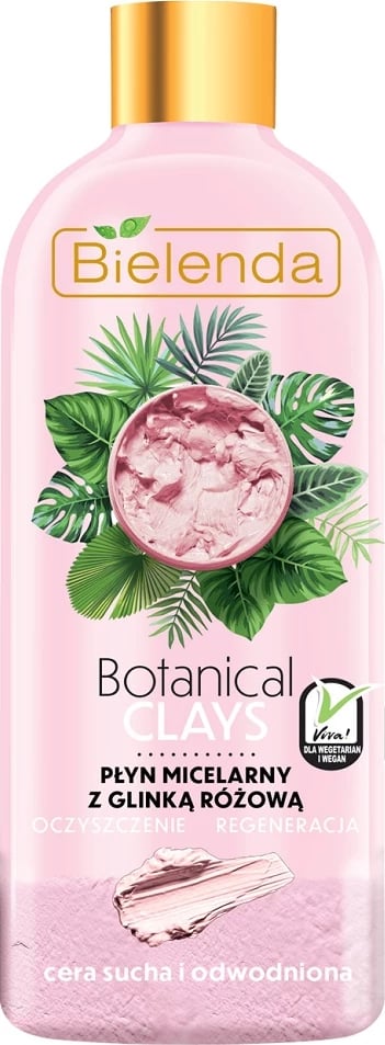 Lëng micelar për femra Bielenda Botanical Clays me argjilë rozë, 500ml