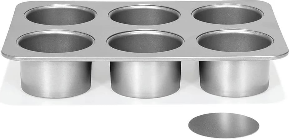 Formë për mini cheesecake Patisse Silver-Top, 6 copë, me bazë të lëvizshme