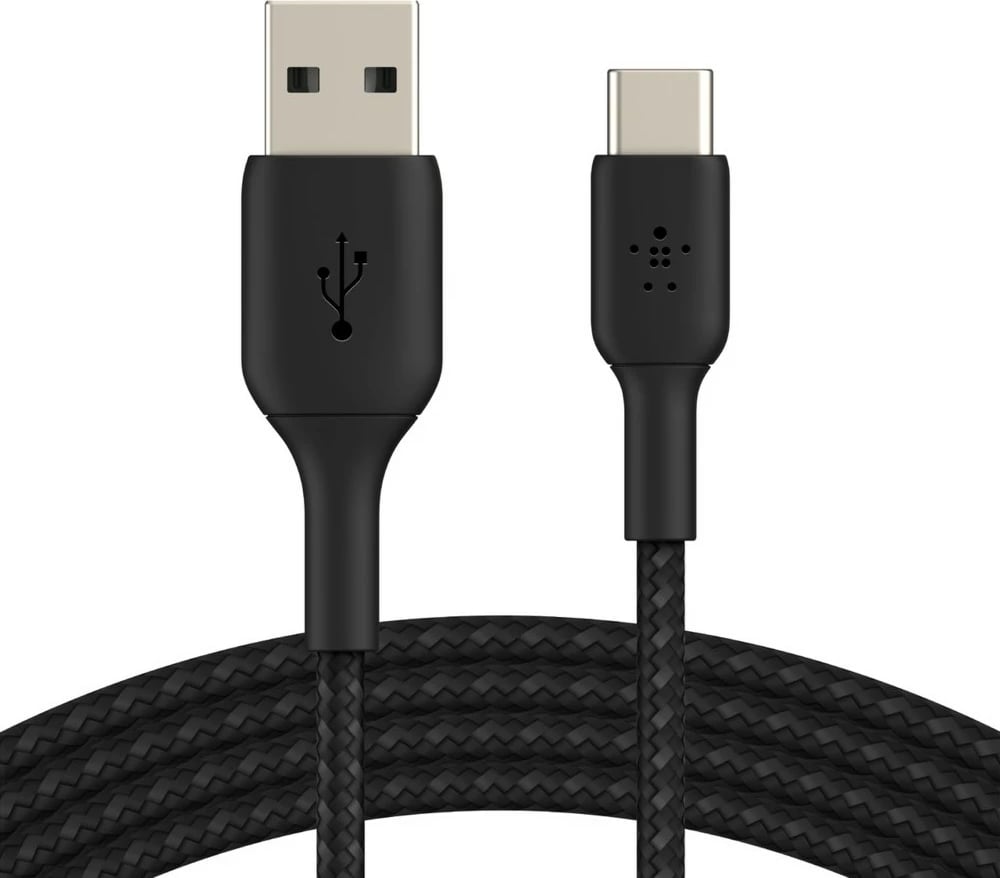 Kabllo Belkin CAB002BT2MBK, 2 m, USB A në USB C, e zezë