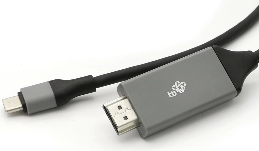 Kabllo HDMI 2.0V në USB Type C TB, 2m, E zezë