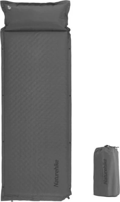 Dyshek vetëfryrës Naturehike d01 me jastëk, 6cm, deep space gray, një person