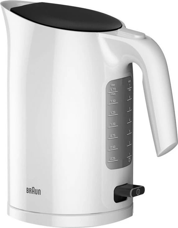Ibrik elektrik Braun PurEase WK 3100, 1.7L, 2200W, i bardhë