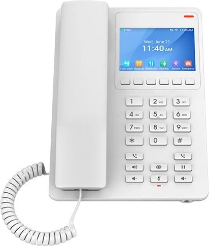 Telefon IP Grandstream GHP630, 2 linja, LCD, Wi-Fi, Bardhë