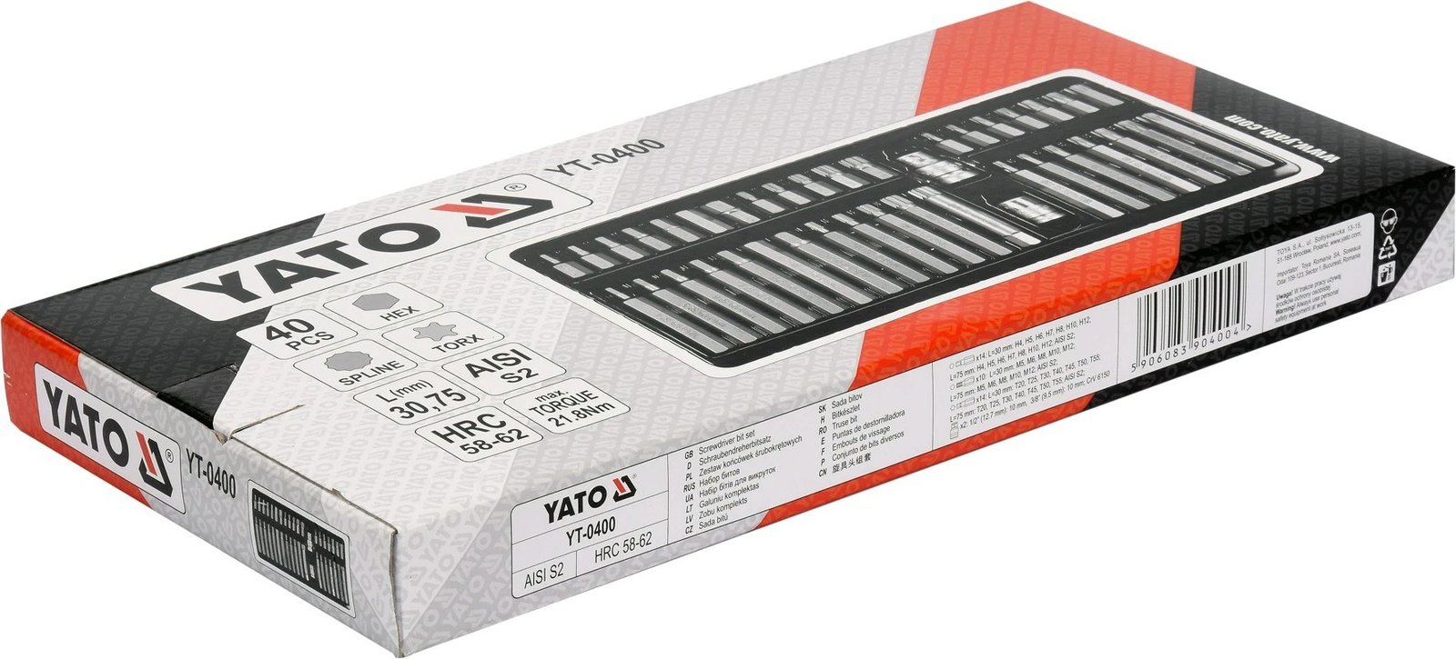 Set bitash YATO YT-0400, 38 copë