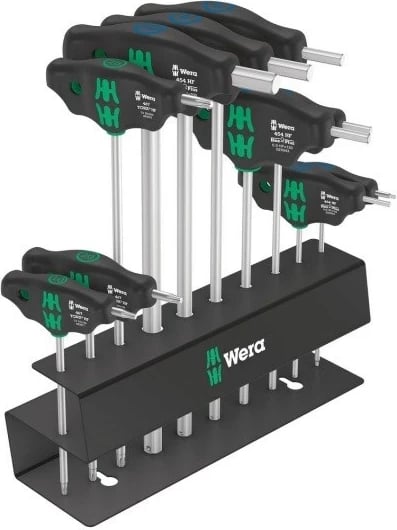 Set kaçavidash manuale Wera 05004174001 me dorezë T, e zezë