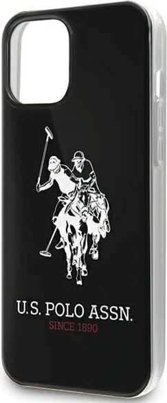 Mbështjellës U.S. Polo Assn. Shiny Big Logo për iPhone 12 / 12 Pro 6.1", i zi