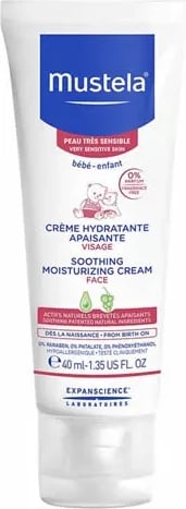 Krem hidratues qetësues për fytyrë Mustela Very Sensitive Skin, 40ml