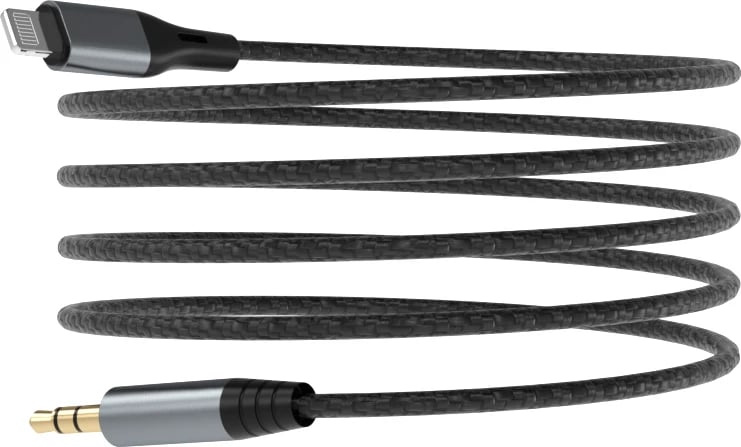 Kabllo audio Dudao L11PRO, Lightning në mini jack 3.5mm, 1m, Gri