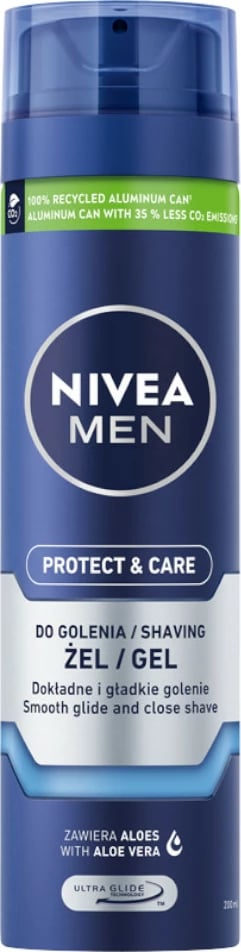 Xhel për rroje Nivea Men Protect & Care Protective për meshkuj 200ml