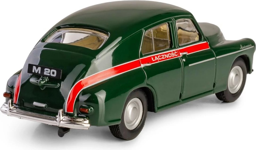 Makine lodër Daffi Warsaw M-20, model K-598, metal/plastik, 1:43, e gjelbër/e kuqe