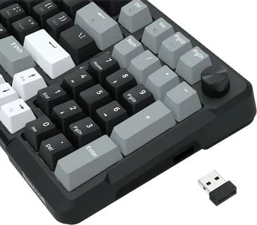 Tastierë mekanike Redragon ARLOKKS QMK K742, 96%, RGB, wireless/wired, anglisht, e zezë