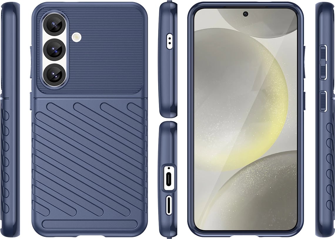 Mbështjellës Hurtel Thunder Case për Samsung Galaxy S25, TPU, Blu