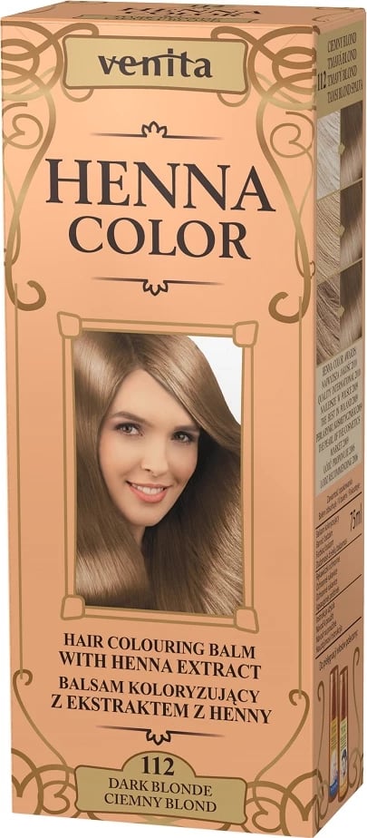 Balsam ngjyrosës për flokë Venita Henna Color 112 Dark Blonde për femra, 75ml