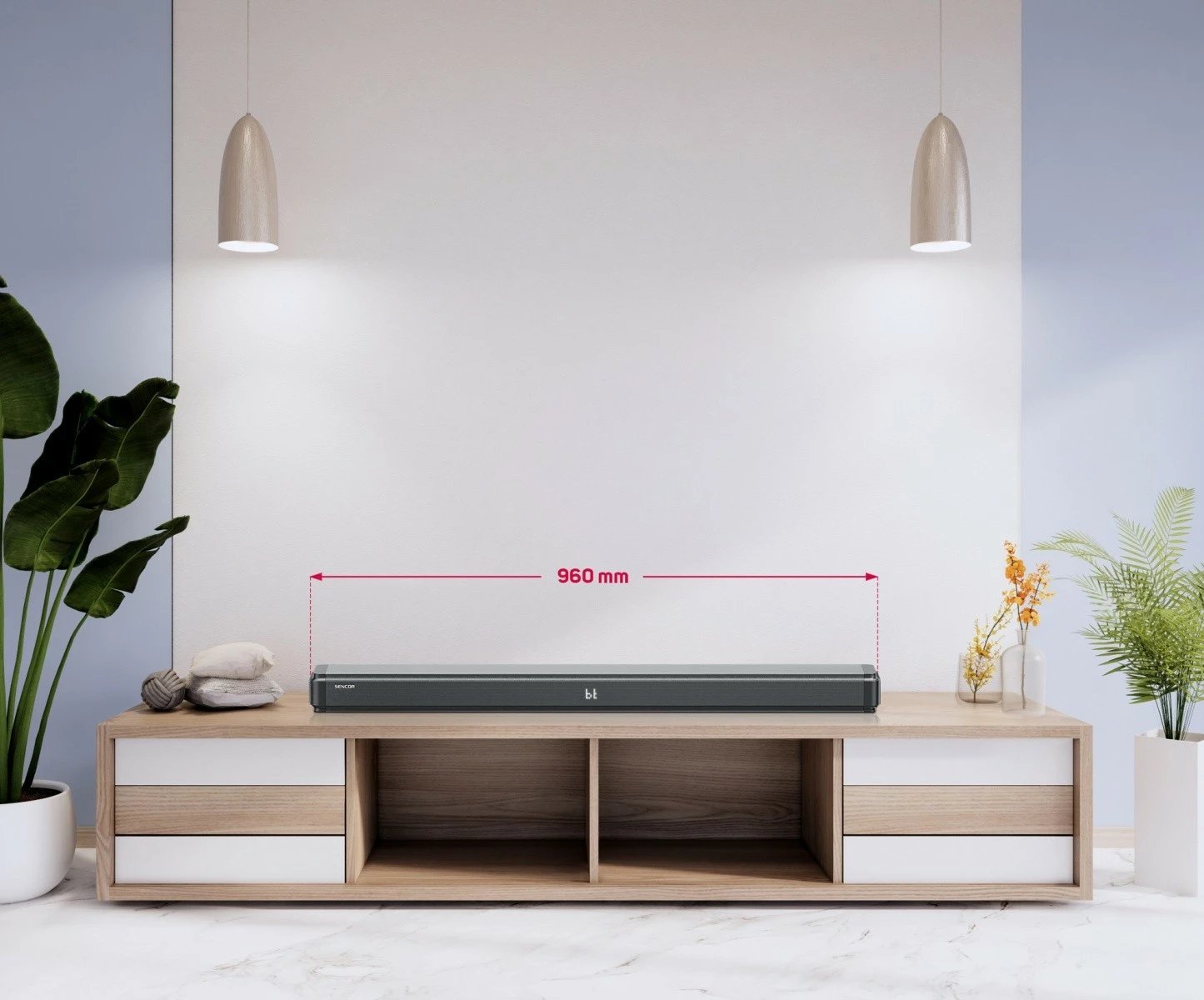 Soundbar Sencor SSB 4450BS me subwoofer të integrum, 200W, i zi