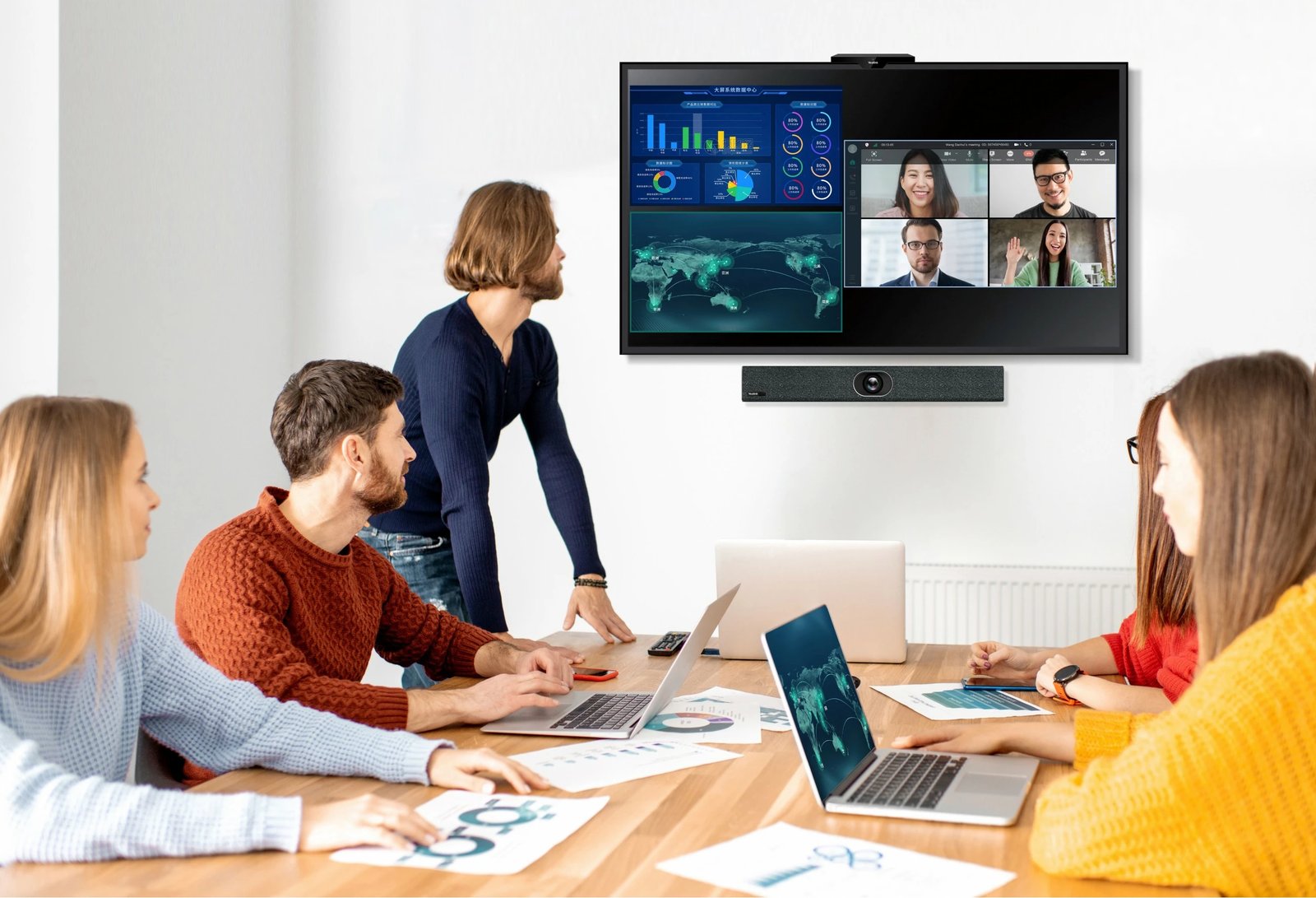 Pajisje prezantimi Yealink RoomCast + WPP20, 4K, Wi-Fi, HDMI, e zezë