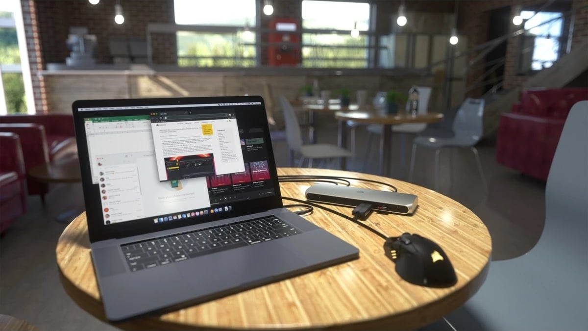 Docking station Corsair TBT100 Thunderbolt 3, alumini, stainless steel