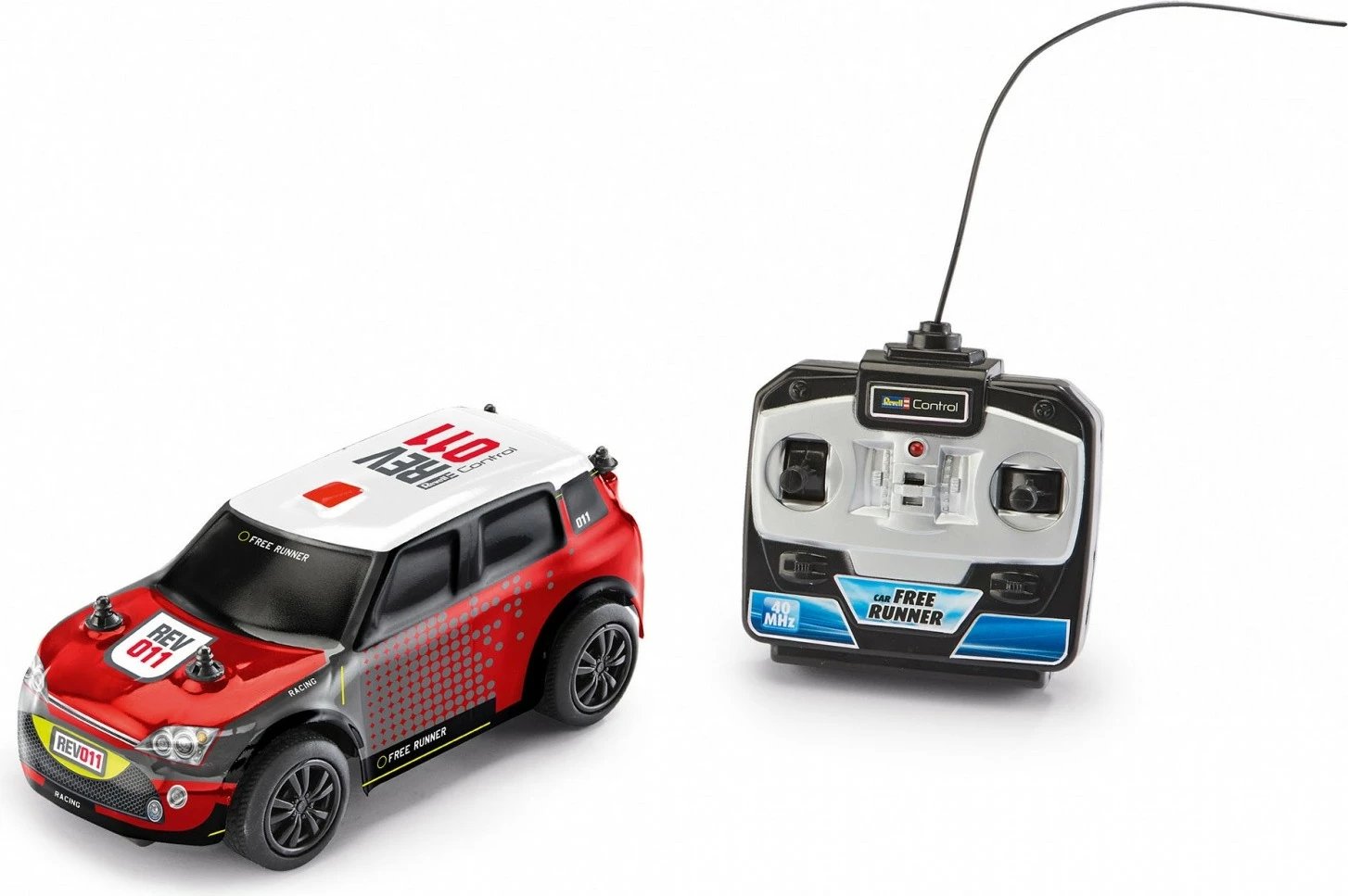 Makine me telekomandë Revell RC Free Runner, 1:28, plastike, kuqe/bardhë