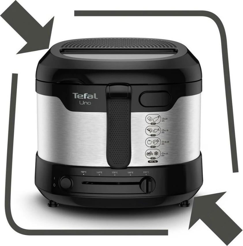 Friterë Tefal Uno M FF215D30, 1.8L, 1600W, inoks/zi
