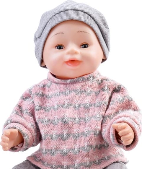 Kukull interaktive Natalia, Artyk 170645, 43 cm, me funksion urinimi, me aksesorë, rozë/gri