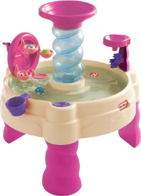Tavolinë uji Little Tikes Pink Spiral, për vajza, Rozë/Krem/Azure