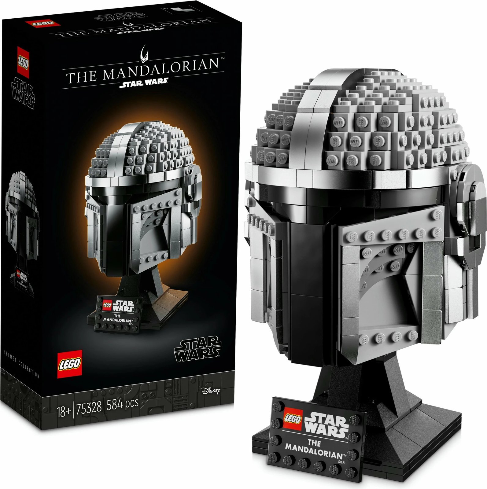 Set ndërtimi LEGO Star Wars The Mandalorian Helmet, 584 pjesë, shumëngjyrësh