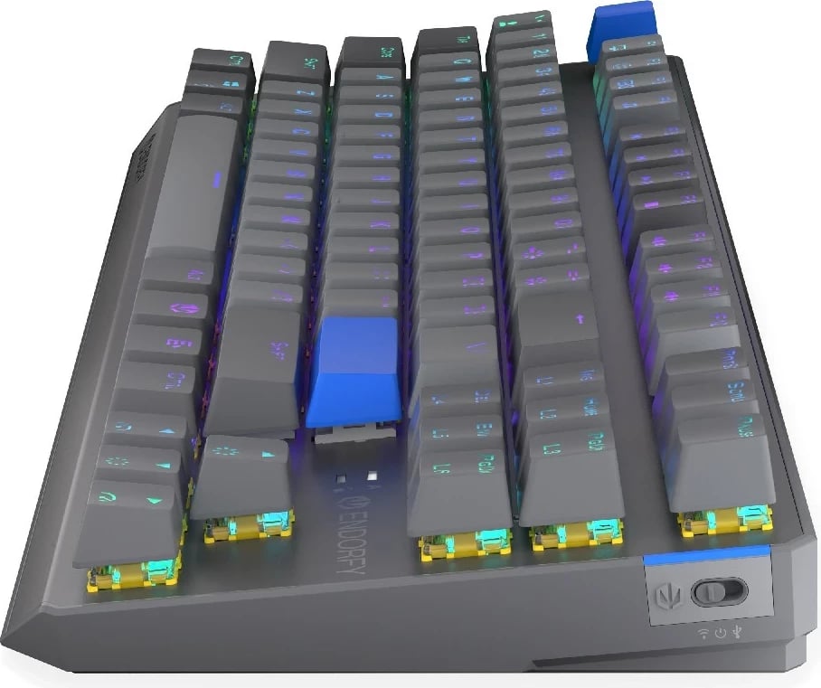 Tastierë mekanike wireless Endorfy Thock V2 TKL, RGB, 87 taste, gri