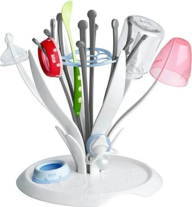Tharëse për shishe dhe aksesorë, NUK, kapacitet deri 6 shishe, dizajn lule, e larshme në pjatalarëse, shumëngjyrëshe