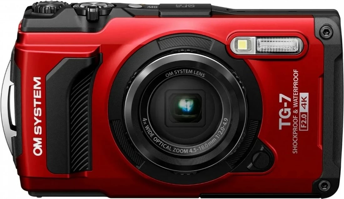 Aparat fotografik Olympus TG-7, kompakt, 12 MP, 4K, i kuq