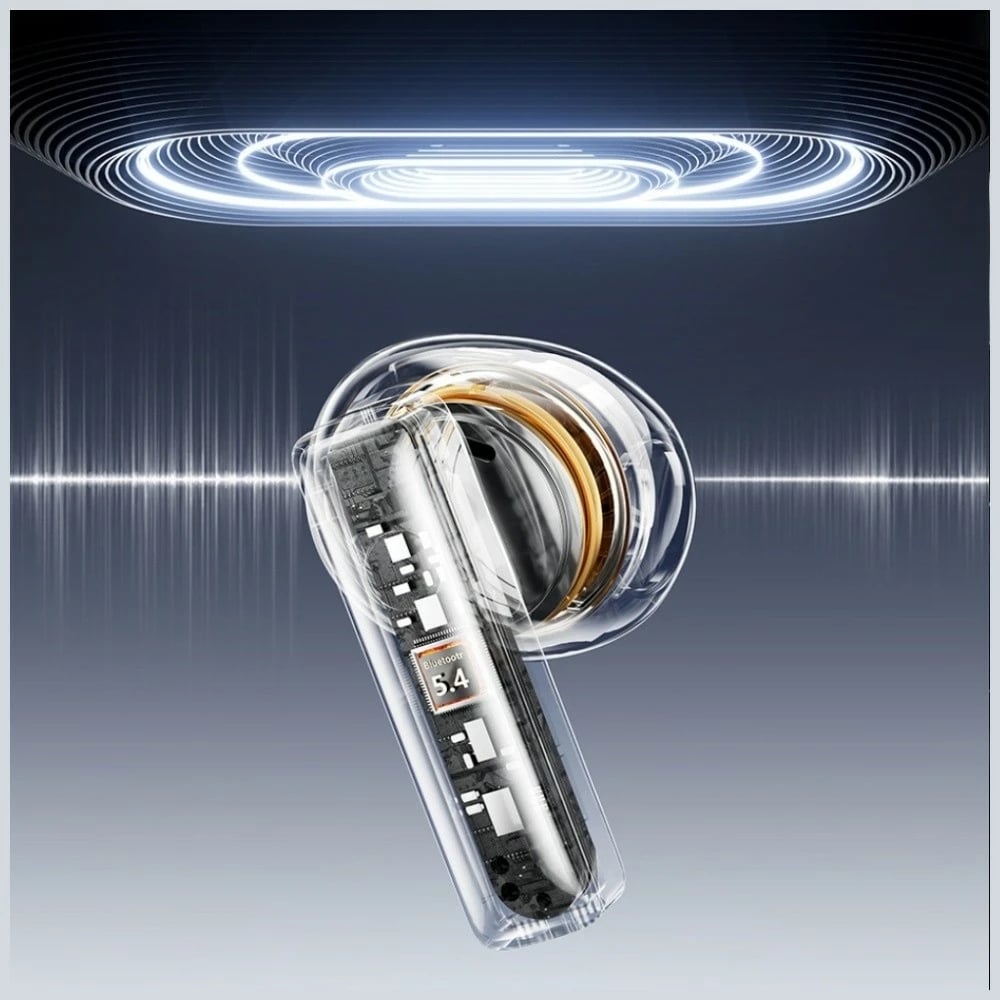 Kufje Bluetooth TWS AWEI TP100, Bluetooth 5.4, ENC, etui me ekran LCD, 20 orë, e zezë