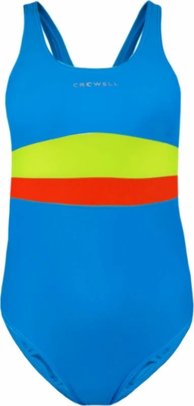 Bikine për vajza Crowell, modeli Swan col. 03, blu-jeshile-portokalli