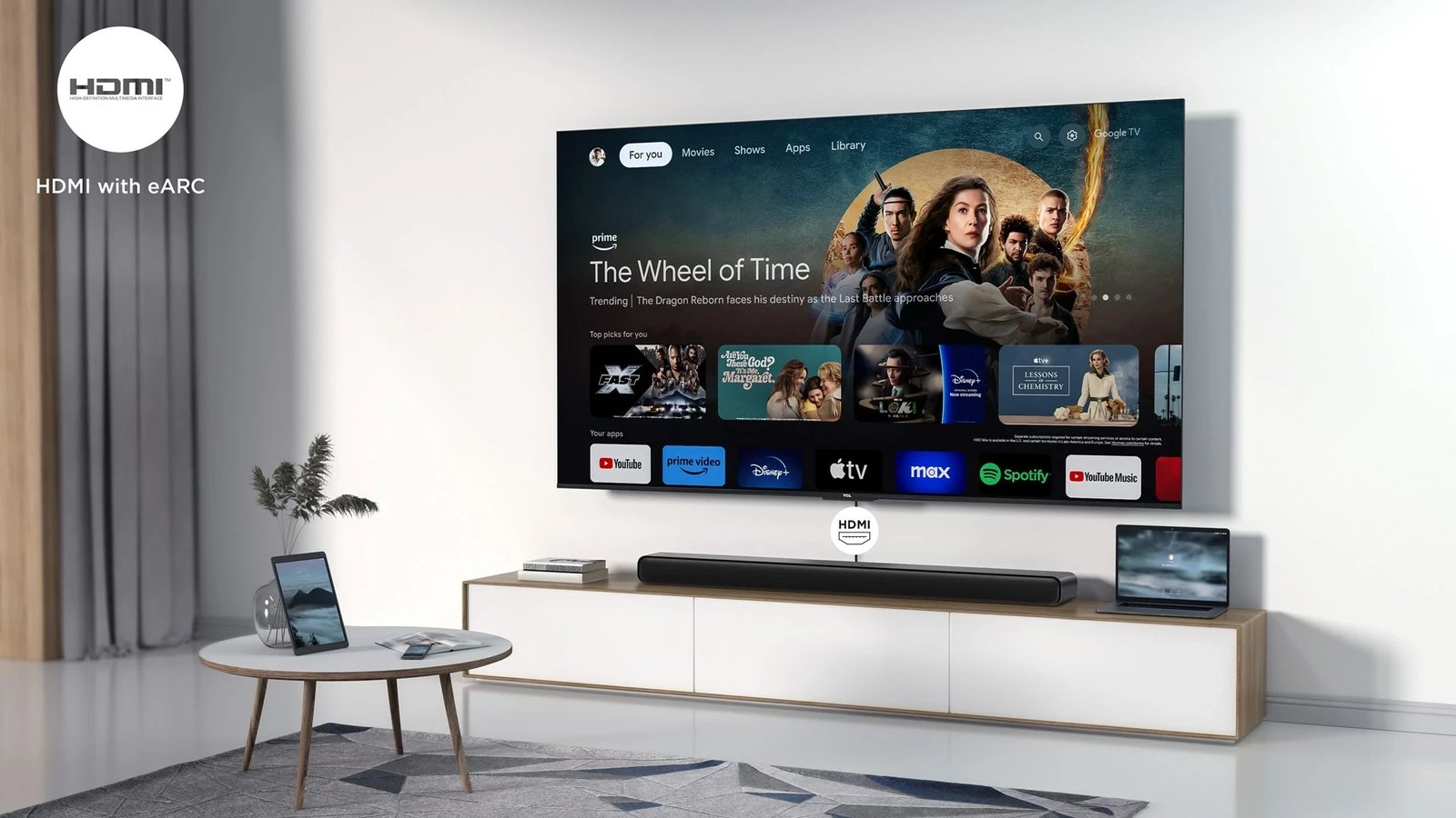 Soundbar TCL S S45H, 2.0 kanale, Dolby Atmos, DTS Virtual:X, Bluetooth, Titanium