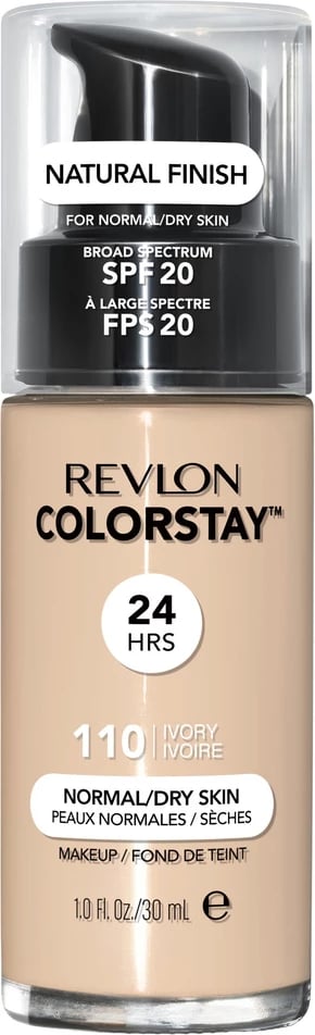 Fondatinë Revlon ColorStay Makeup për lëkurë normale dhe të thatë SPF20 110 Ivory 30ml
