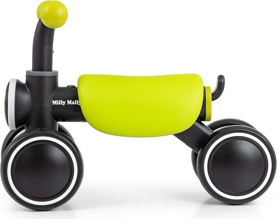 bicikletë balancuese fëmijësh, Milly Mally, York, 4 rrota, dritë LED dhe tinguj, 12–36 muaj, deri 25 kg, jeshile