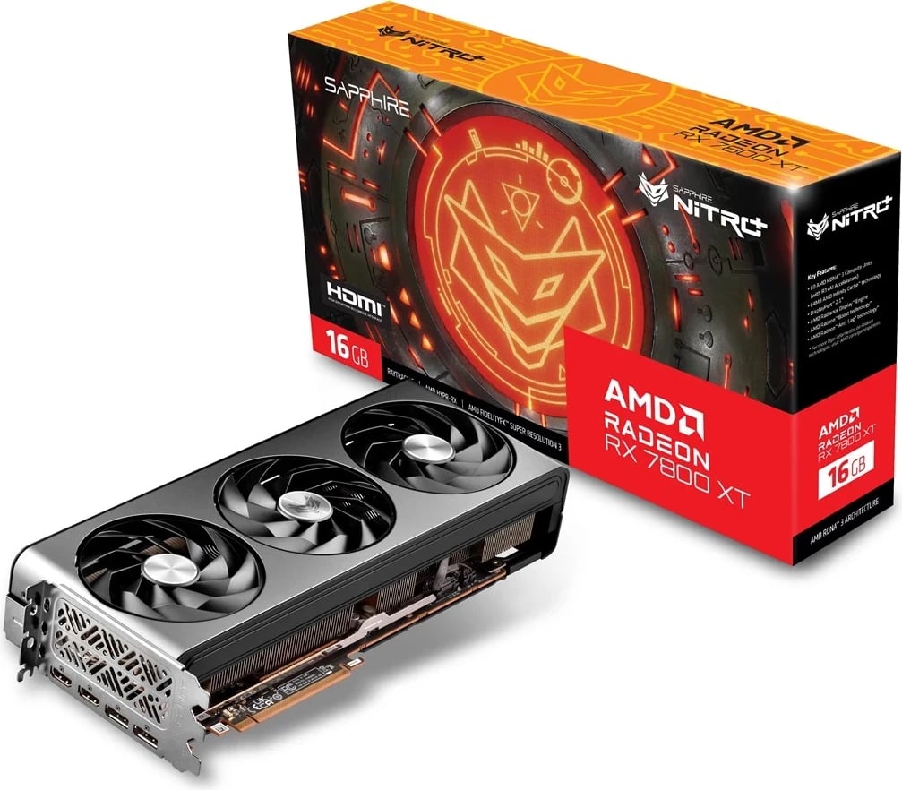 Kartë Grafike SAPPHIRE Radeon RX 7800 XT NITRO+ GAMING OC 16GB GDDR6 Kartë Grafike SAPPHIRE Radeon RX 7800 XT NITRO+ GAMING OC 16GB GDDR6