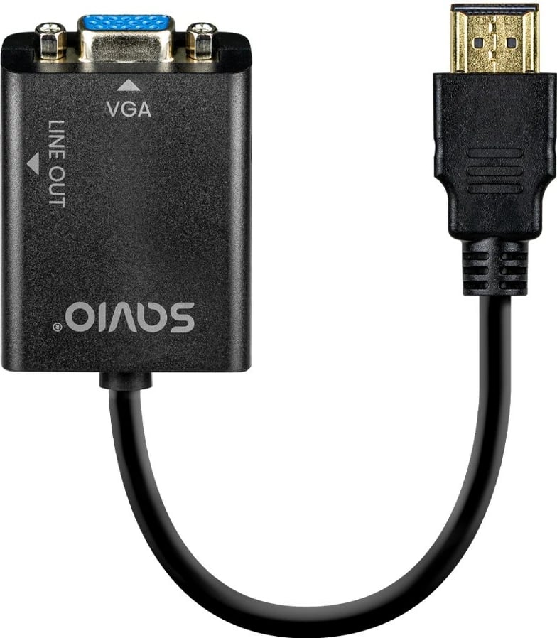 Adapter HDMI-VGA Savio AK-76 me audio, i zi