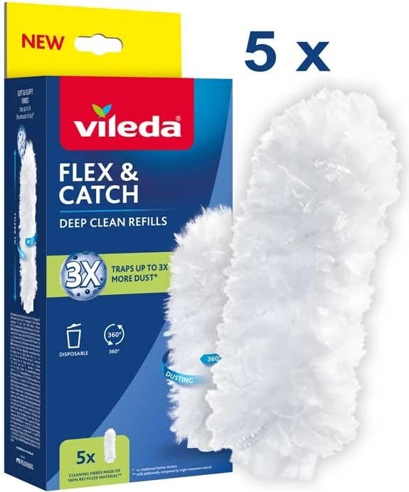 Mbushje për fshesë dore Vileda Flex&Catch, 5 copë, Bardhë