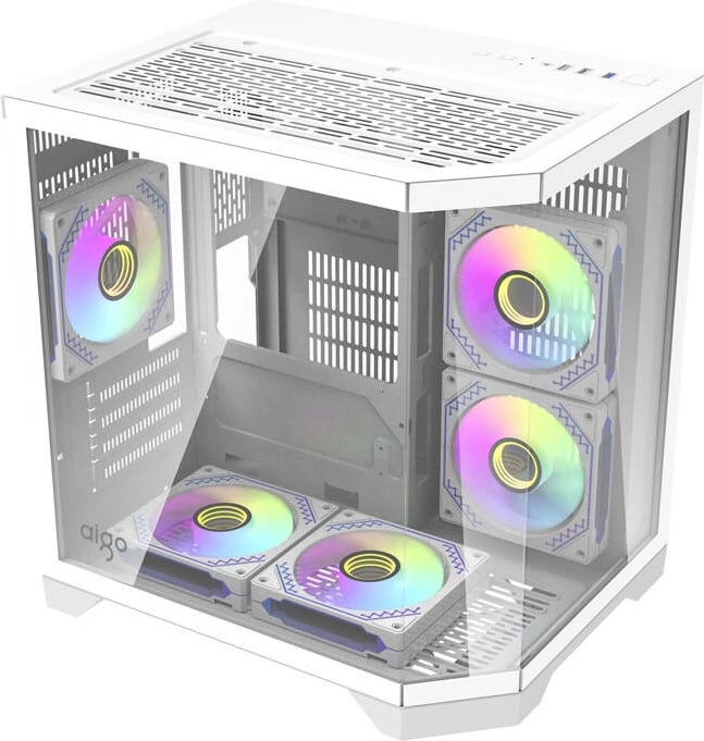 Kasë Darkflash FT350 me 5 ventilatorë ARGB, e bardhë