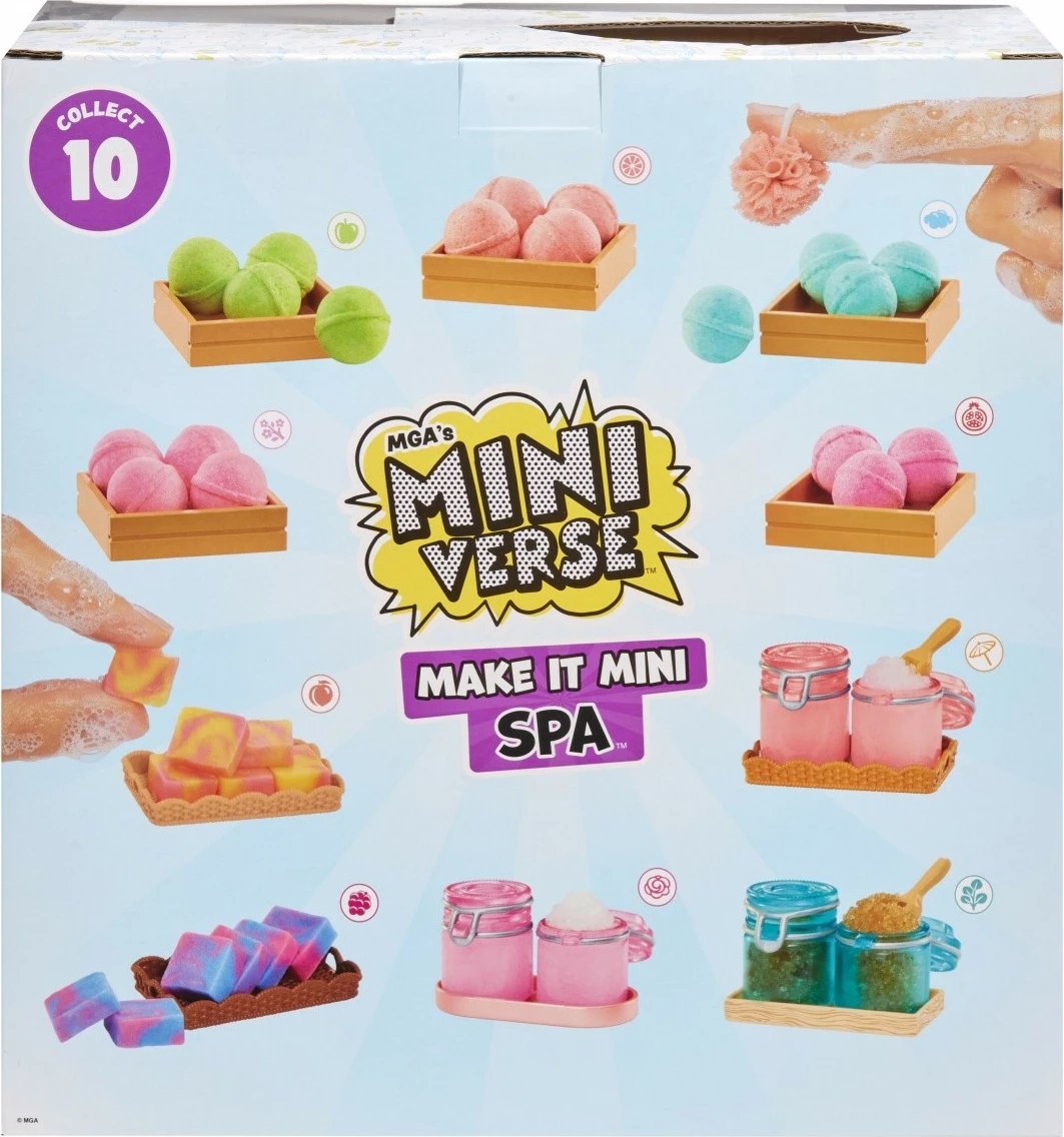 Set figurina miniaturë MGA Miniverse Make It Mini Spa, 15 copë