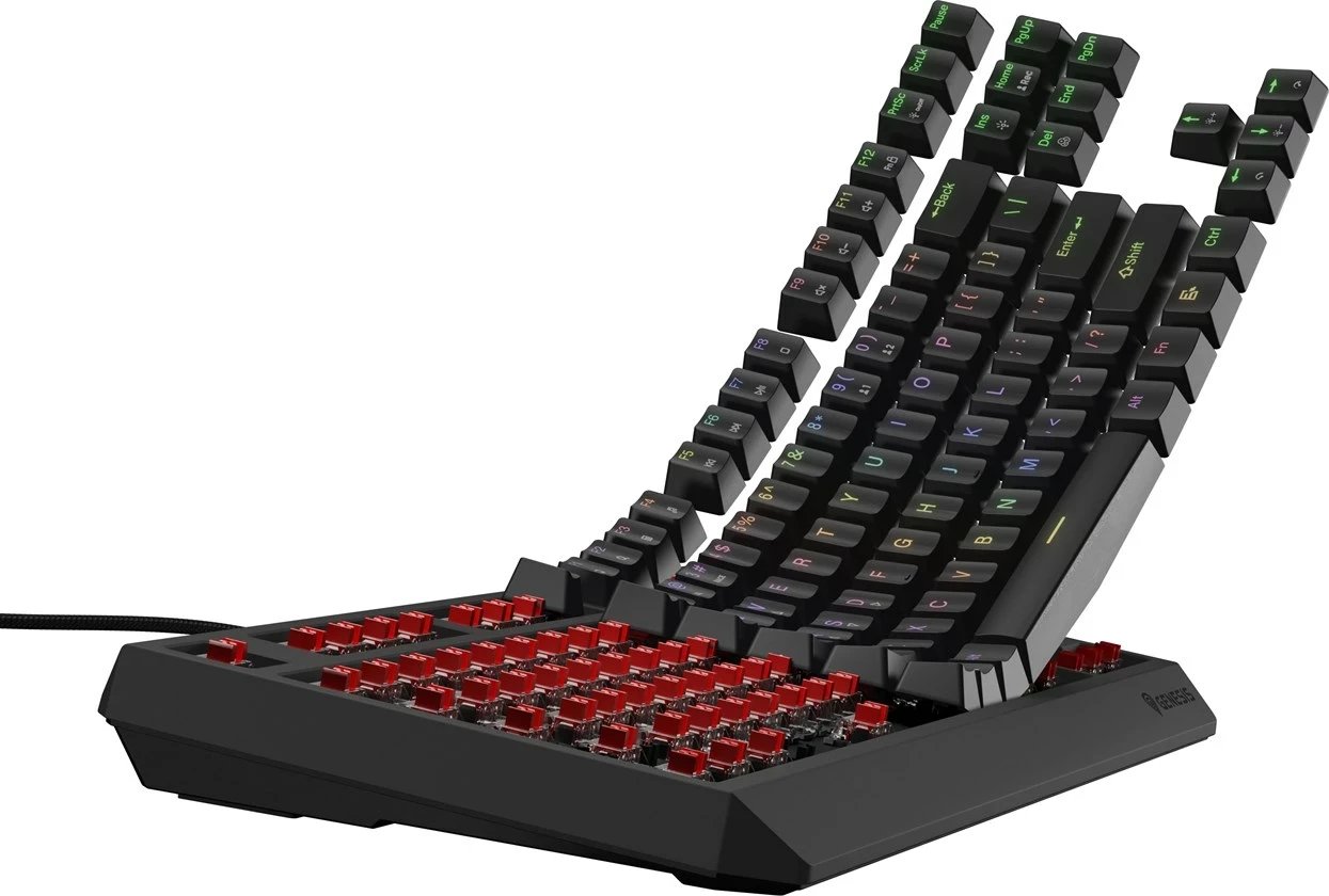 Tastierë mekanike GENESIS Thor 230 TKL, QWERTY, RGB, Wireless + Bluetooth, e zezë