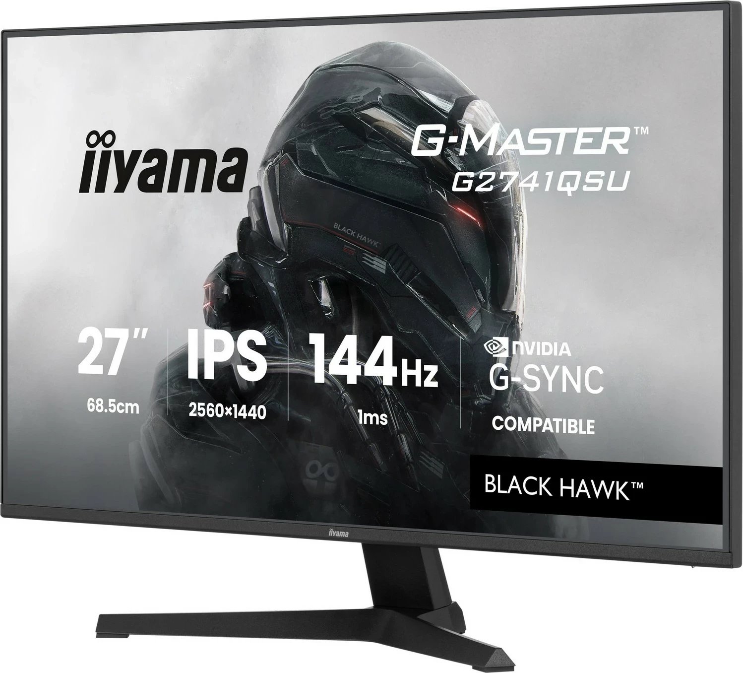Monitor gaming iiyama G-Master G2741QSU-B1, 27 inch, QHD, 144Hz, IPS, zi