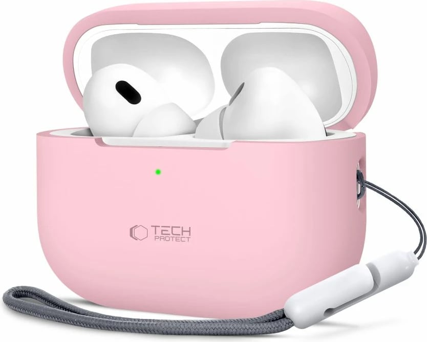 Mbështjellës Tech-Protect për AirPods Pro/Pro 2, silikon, rozë