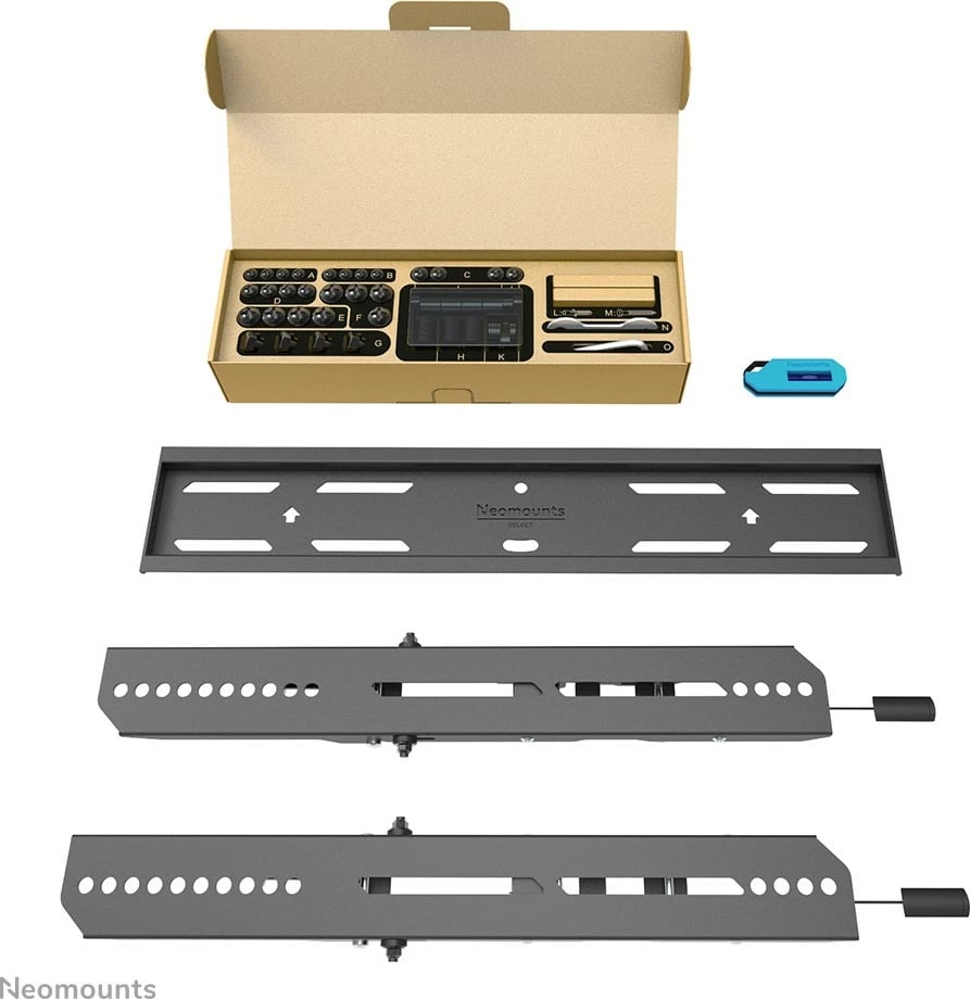 Mbajtëse muri për TV Neomounts WL35S-850BL14, 32-75 inç, rregullim lartësie dhe pjerrësie, e zezë