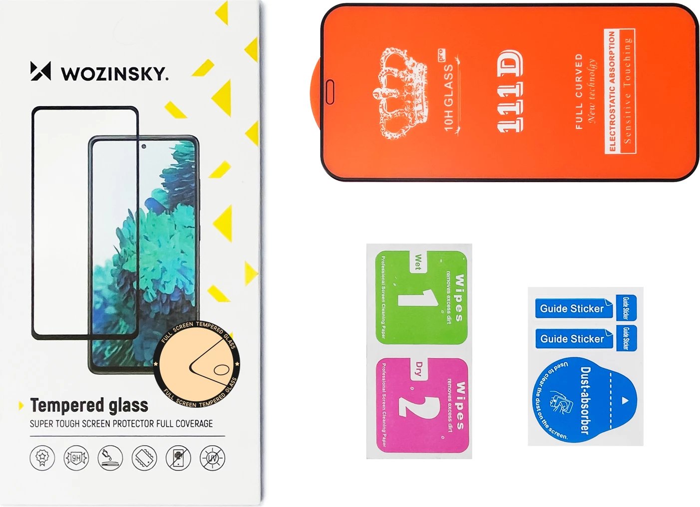 Xham i temperuar Wozinsky Full Glue për Xiaomi 13, i zi