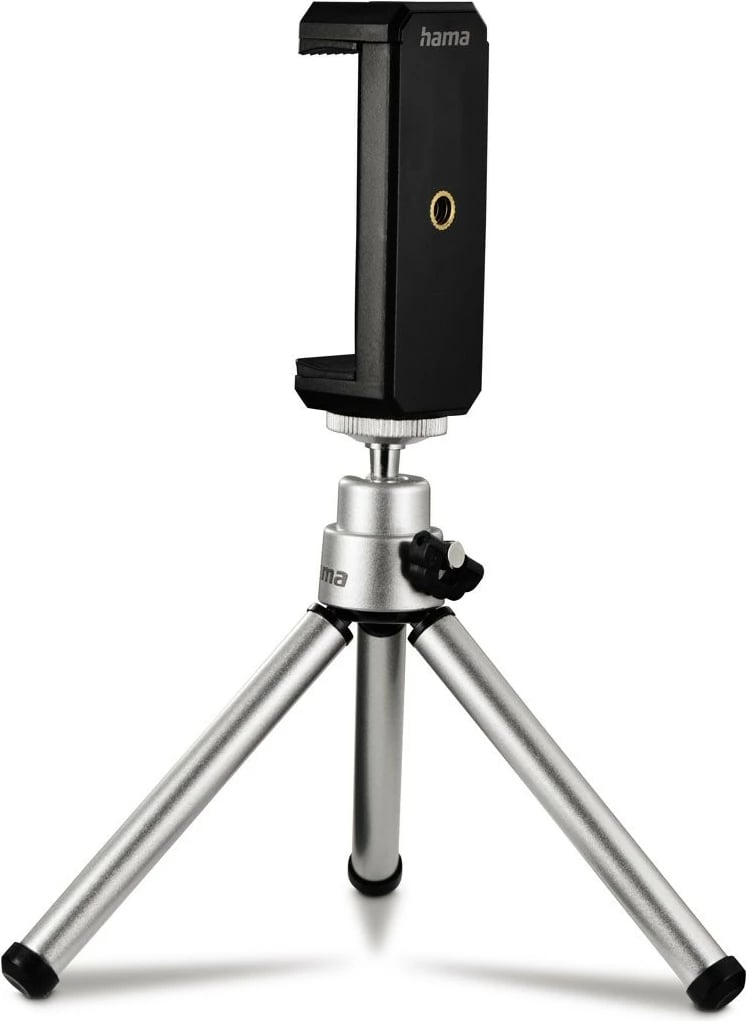 Tripod mini 2-në-1 Hama Fancy 4666 për smartphone dhe kamera, argjend